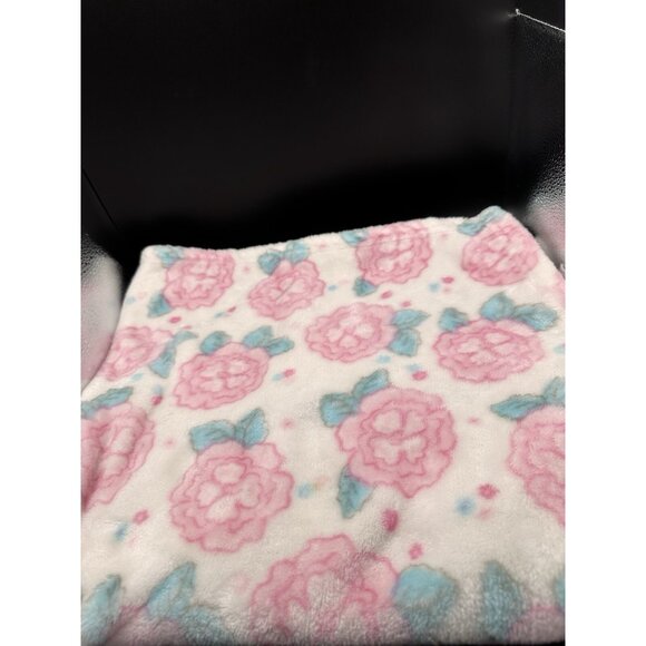Baby Essentials Vtg Pink Roses Flowers Floral Security Baby Blanket Fleece 30” - Picture 3 of 16